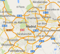 Mapa de cobertura del electricista en Carabanchel y Madrid